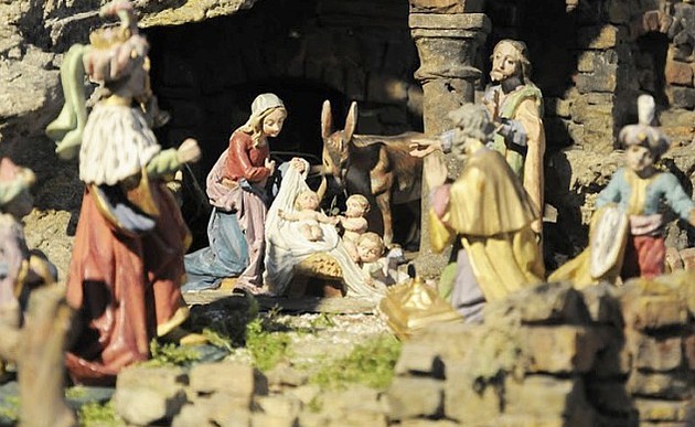Krippenszene aus der Wiltener Weihnachtskrippe / Stift Wilten