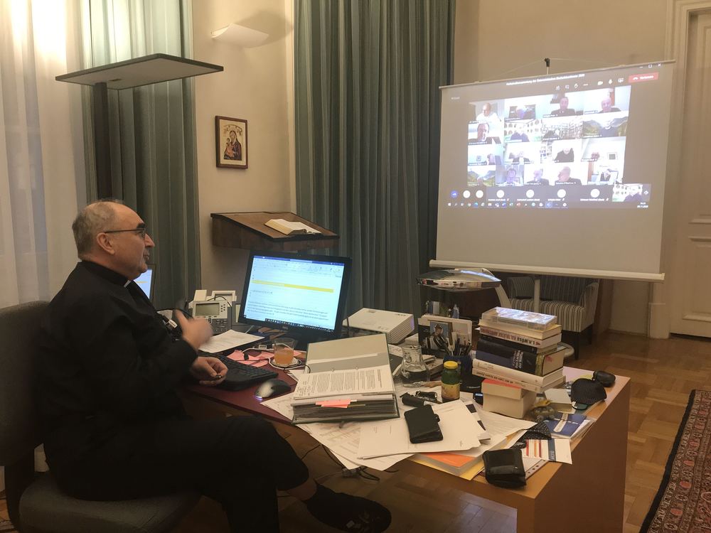 Österreichische Bischofskonferenz tagt im Lockdown erstmals digital per Videokonferenz / Diözese Graz-Seckau