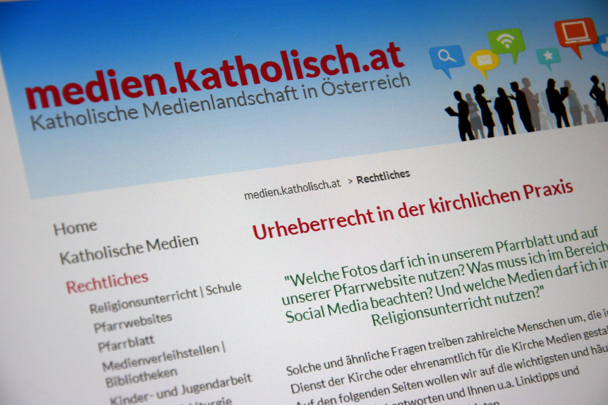 Neuer Online-Leitfaden über Urheberrecht in kirchlicher Praxis / Henning Klingen / Kathpress Medienreferat der Bischofskonferenz bietet unter http://medien.katholisch.at/rechtliches neuen praxisnahen Info-Leitfaden zu Rechtsfragen in der kirchlichen Medienarbeit