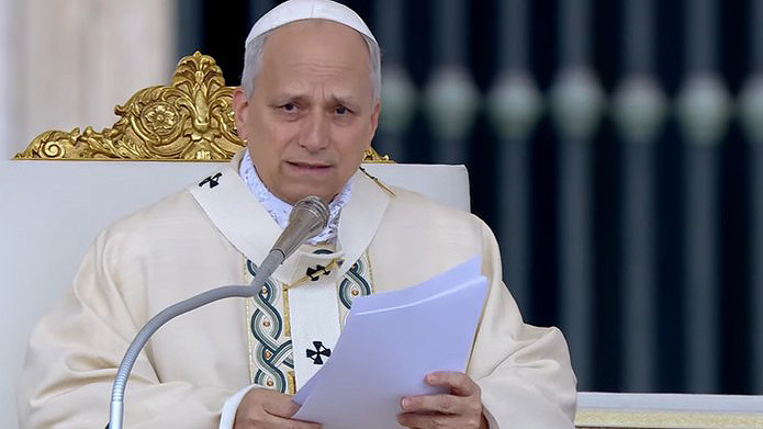 Papst Leo XIV. predigt / Vatican Media Papst im Wortlaut: 'Gehen wir gemeinsam auf Gott zu und lieben wir einander'