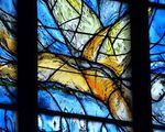 Glasbild eines Engel