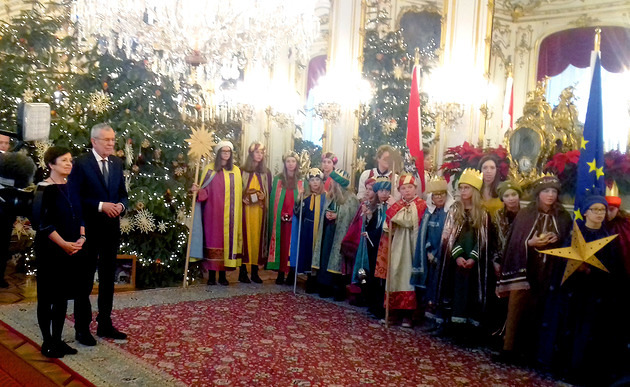 Sternsingerbesuch in der Wiener Hofburg / kathpress / Pernsteiner