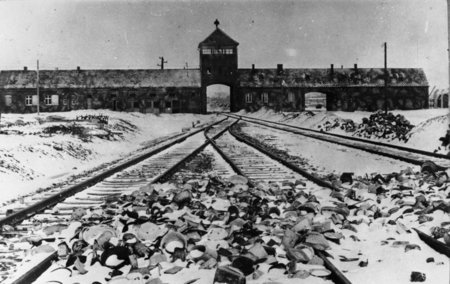 KZ Auschwitz, Einfahrt / Mucha, Stanislaw