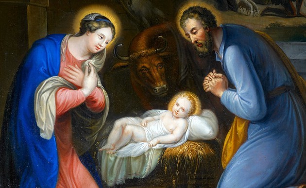 Altarbild der Geburt Christi in der Wiener Pfarre Aspern / kathbild.at / Rupprecht