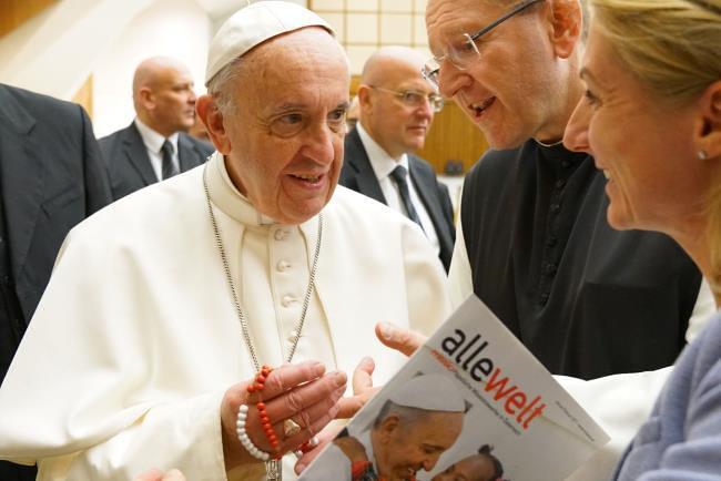Pater Karl Wallner traf Papst Franziskus / missio